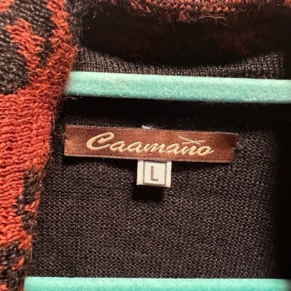 Caamano | Black Brown Open Cardigan Alpaca Sz L - Picture 4 of 7